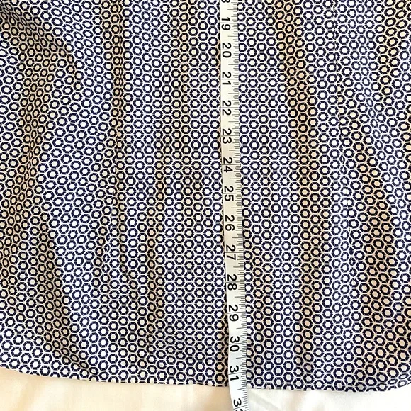 Ted Baker Endurance Navy Blue/White Geometric Flip Cuff Long Sleeve Shirt 15.5 - Picture 7 of 7